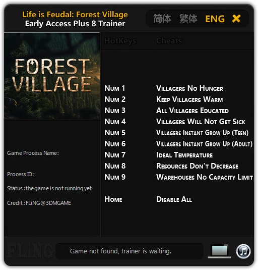 Life is Feudal: Forest Village: Трейнер/Trainer (+8) [Update: 18.11.2016] {FLiNG}
