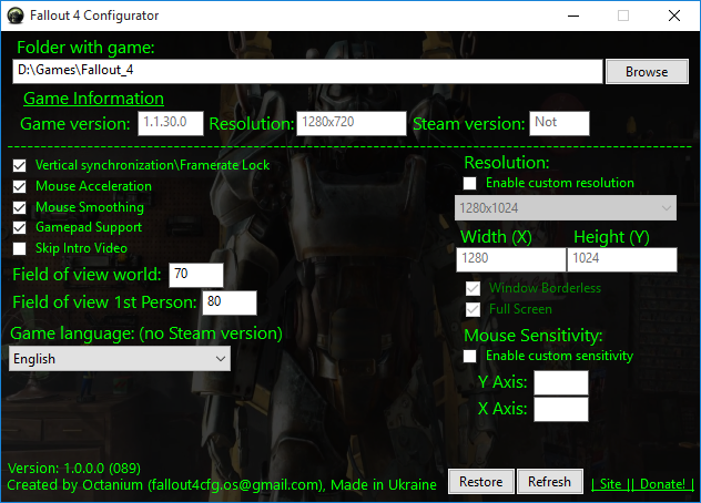 Fallout 4 Configurator