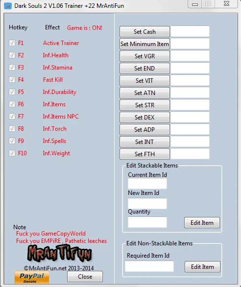 Dark Souls 2: Трейнер/Trainer (+22) [1.06] {MrAntiFun}