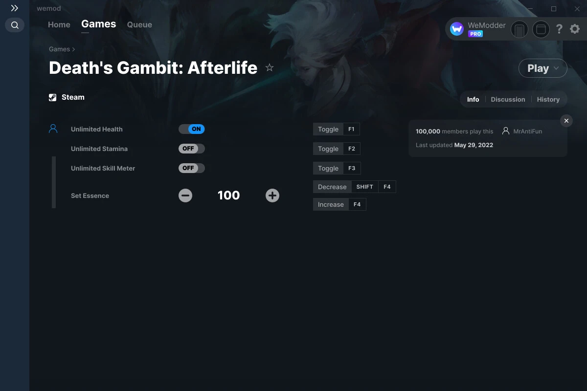 Death's Gambit "Трейнер +4" [UPD: 29.05.2022] {MrAntiFun / WeMod}