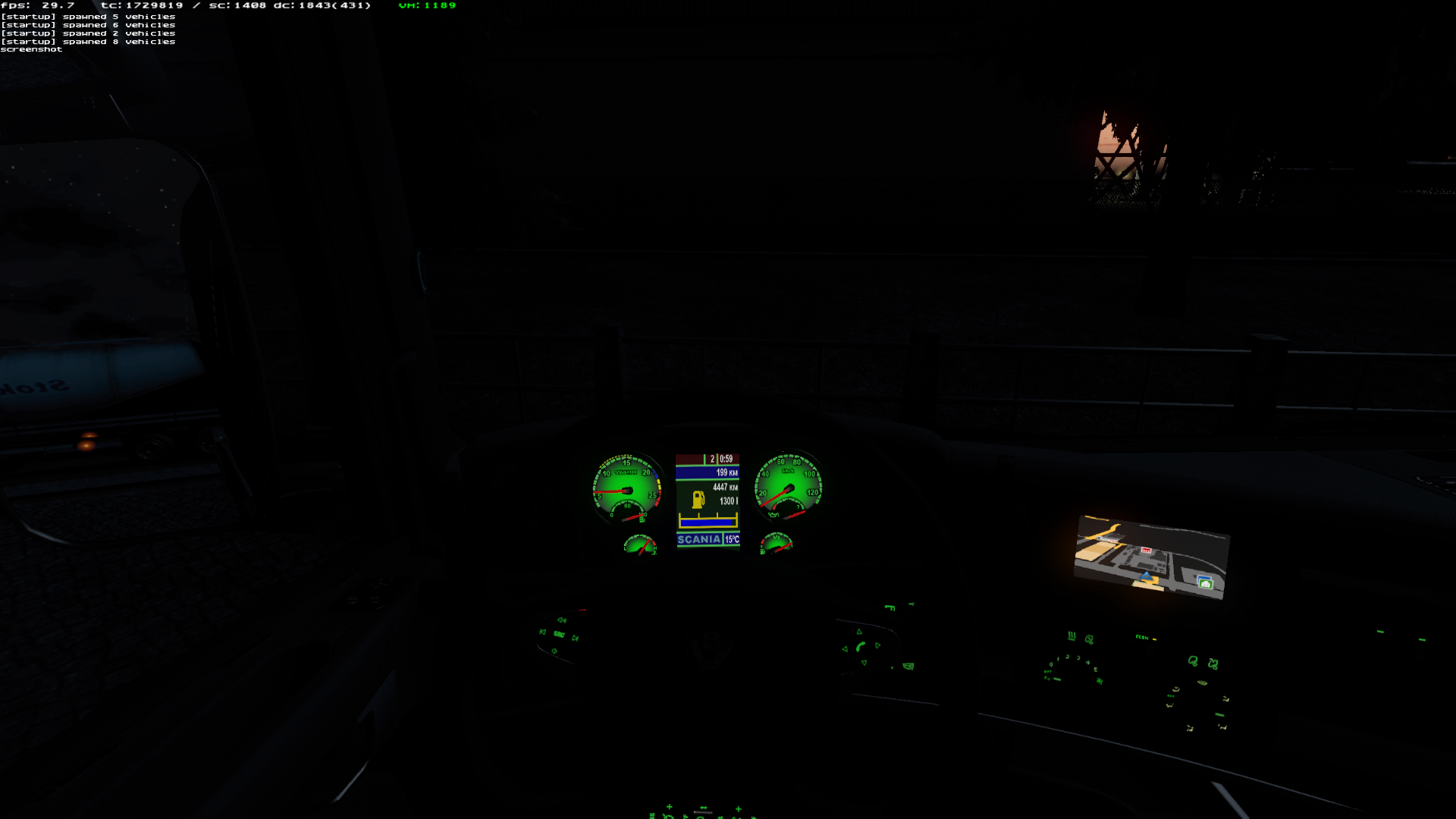 ETS 2 "Дисплей для Scania"