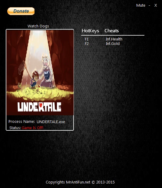 Undertale:Трейнер/Trainer (+2) [1.0] {MrAntiFun}