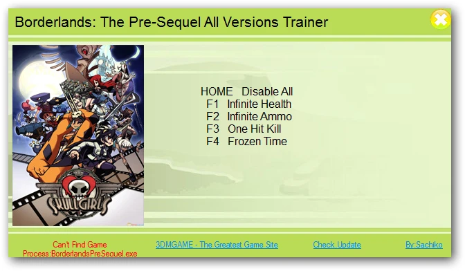 Borderlands: The Pre-Sequel: Трейнер/Trainer (+4) [All Versions] {XiaoXing}