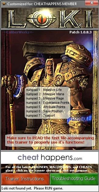 Loki: Heroes of Mythology (Loki) trainer (+7) [1.0.8.3] {CheatHappens}