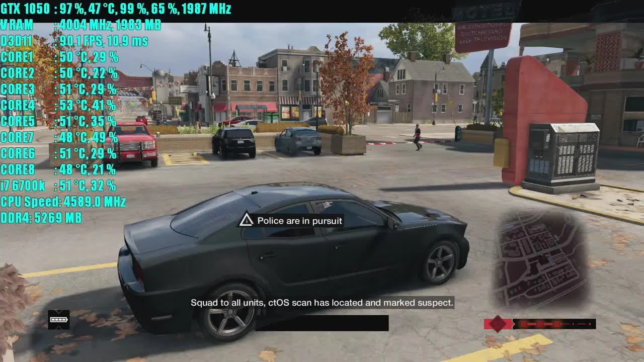 Watch Dogs GTX 1050 2GB OC | 1080p от ультра Предустановленные настройки до среднего | Фреймрейт ТЕСТ