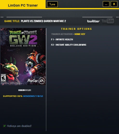 Plants vs. Zombies: Garden Warfare 2: Трейнер/Trainer (+2) [1.01] {LinGon}