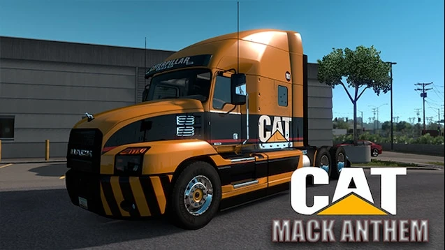 American Truck Simulator "Скин CAT Mack Anthem от SCS ATS and ETS2 1.37.x и Выше"