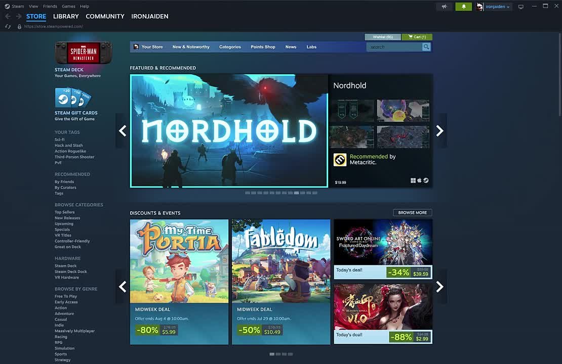 Valve представила обновлённое меню и поиск магазина Steam в бета-версии