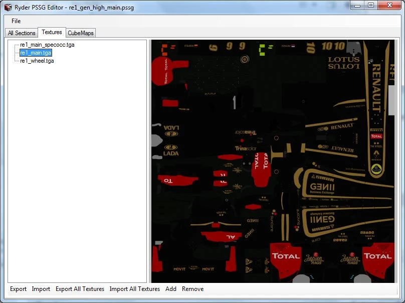 F1 2011 "Ryder PSSG Editor 1.8.2011.0919"