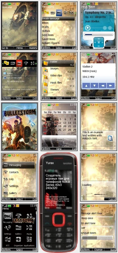 Bulletstorm "Theme for Nokia s40 240x320" by Yurax