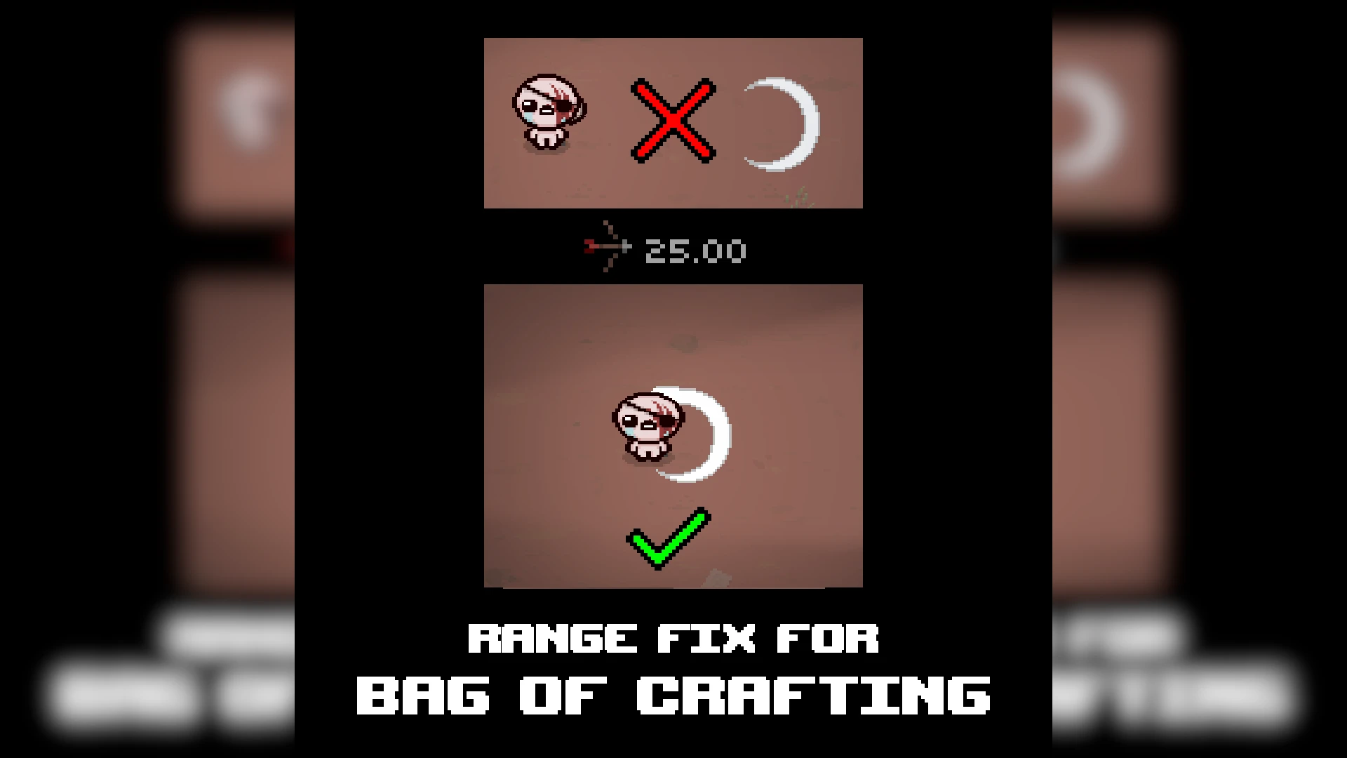 The Binding of Isaac "Исправлен диапазон для сумки для крафта"