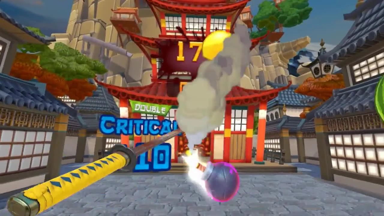 FRUIT NINJA в очках Htc Vive