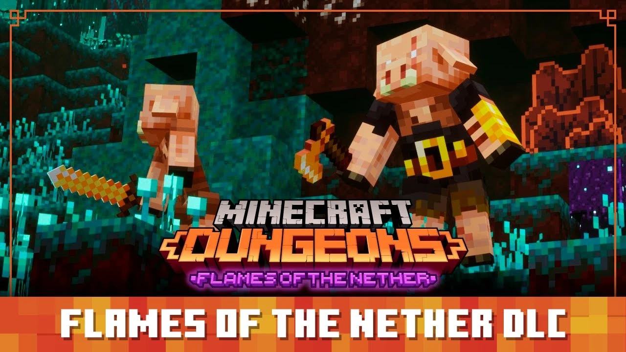 Новый трейлер, посвящённый дополнению "Flames of the Nether" для игры Minecraft Dungeons
