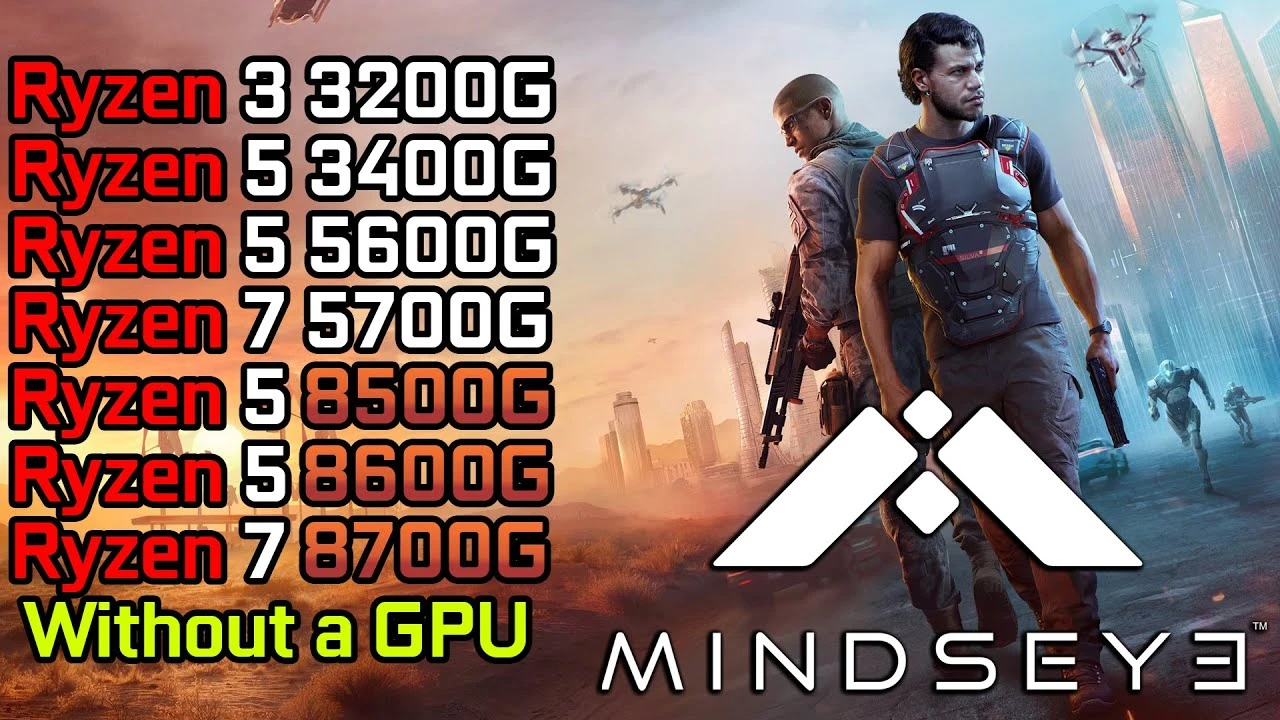 Сравнение производительности MindsEye на встроенной графике Ryzen