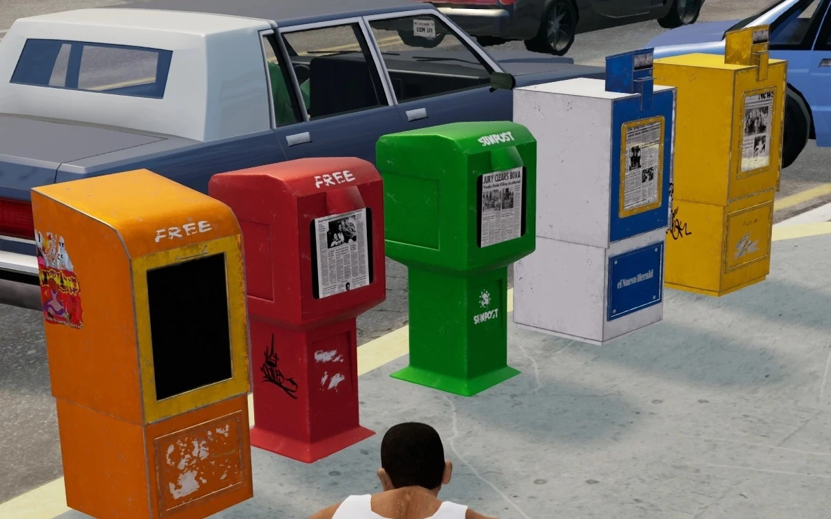 Grand Theft Auto: The Trilogy (San Andreas) "HQ Стенды с газетами"