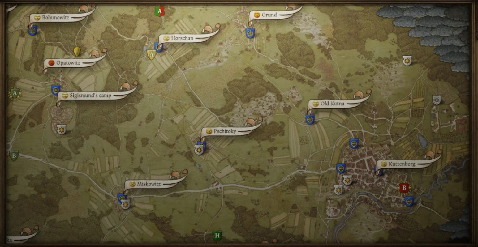 Полная карта мира Kingdom Come: Deliverance 2 - все регионы и ключевые локации