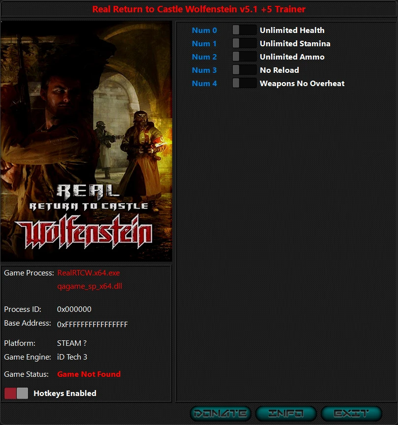 Real Return to Castle Wolfenstein "Трейнер +5" [5.1.4] {iNvIcTUs oRCuS / HoG}