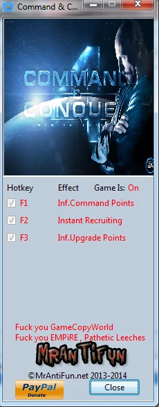 Command & Conquer 4 ~ Tiberian Twilight: Трейнер/Trainer (+3) [1.5.3729] {MrAntiFun}