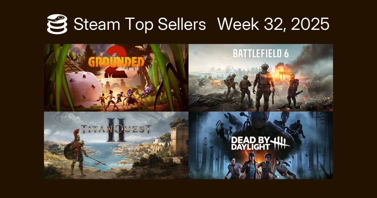 Grounded 2 и Battlefield 6 возглавили чарт продаж Steam за прошлую неделю