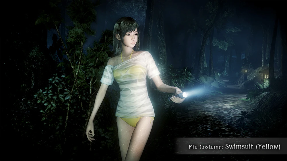 Скриншоты Fatal Frame: Maiden of Black Water демонстрирующие новые костюмы, в том числе одежду Atelier Ryza