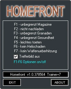 Homefront: Трейнер (+7) [1.0.378564] {drolle}