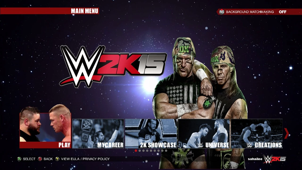 WWE 2K15 "DX MOD menu"