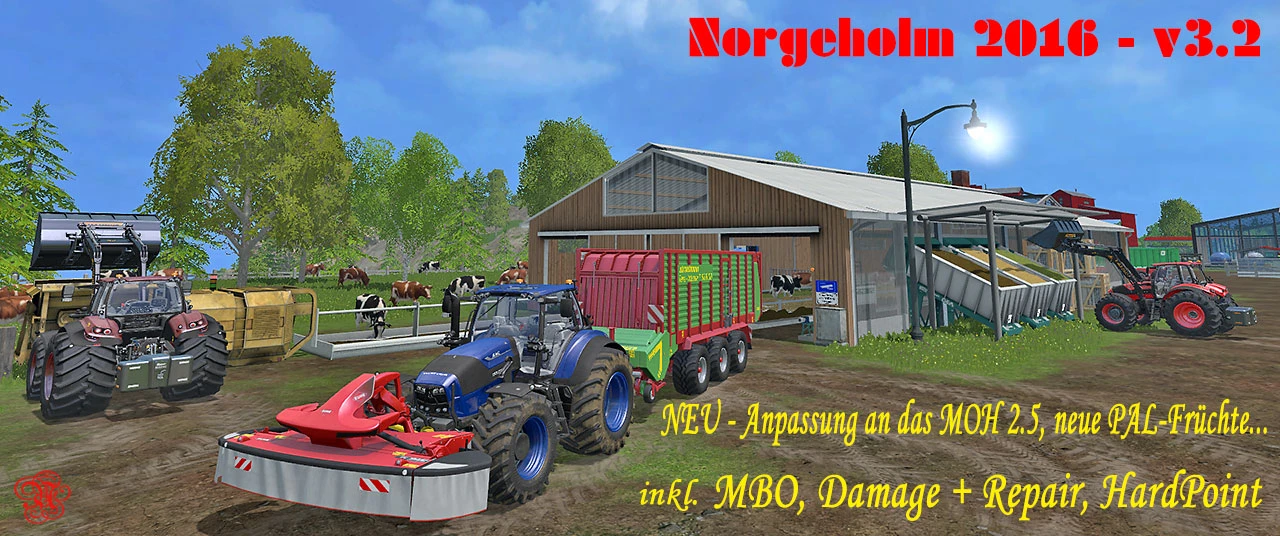 Farming Simulator 15 "Norgeholm 2016 v3.2 / SoilMod & GMK-Mod & Map Buyable Object"