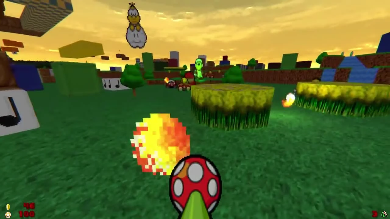 Что будет если марио станет шутером как doom