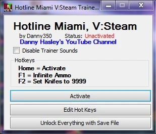 Hotline Miami: Трейнер/Trainer (+2) [1.0: Steam Version] {Danny350}