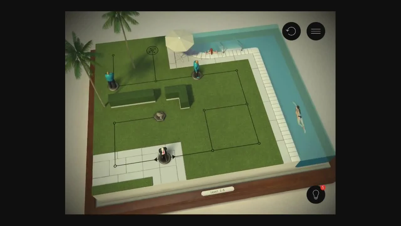 Hitman Go "Hitman iPad Puzzler Геймплей"