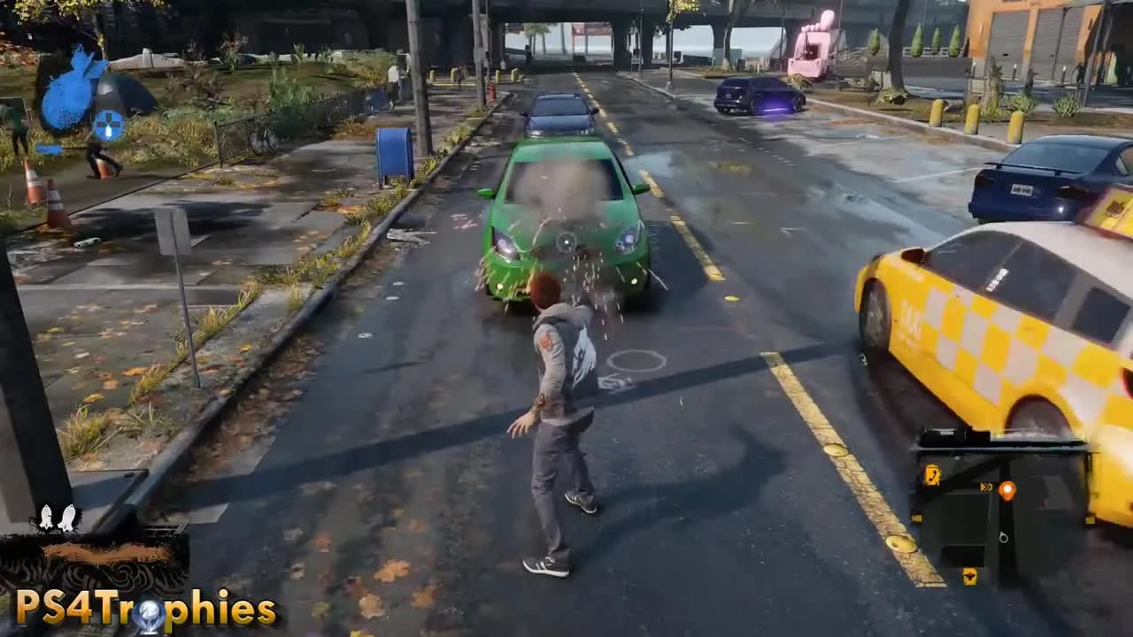 inFamous: Second Son "Уничтожить 5 Автомобилей за 5 секунд (Достижение)"