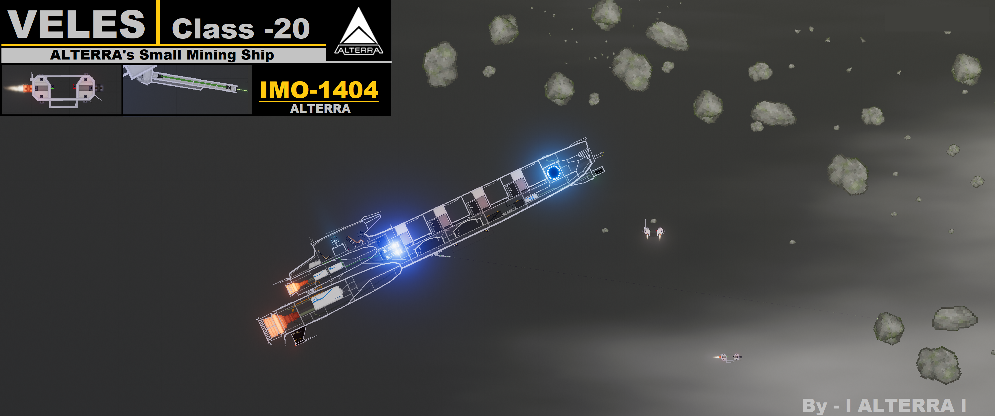 People Playground "Малый буровой космический корабль Veles Class-20" [1.27.5+] {l ALTERRA l}