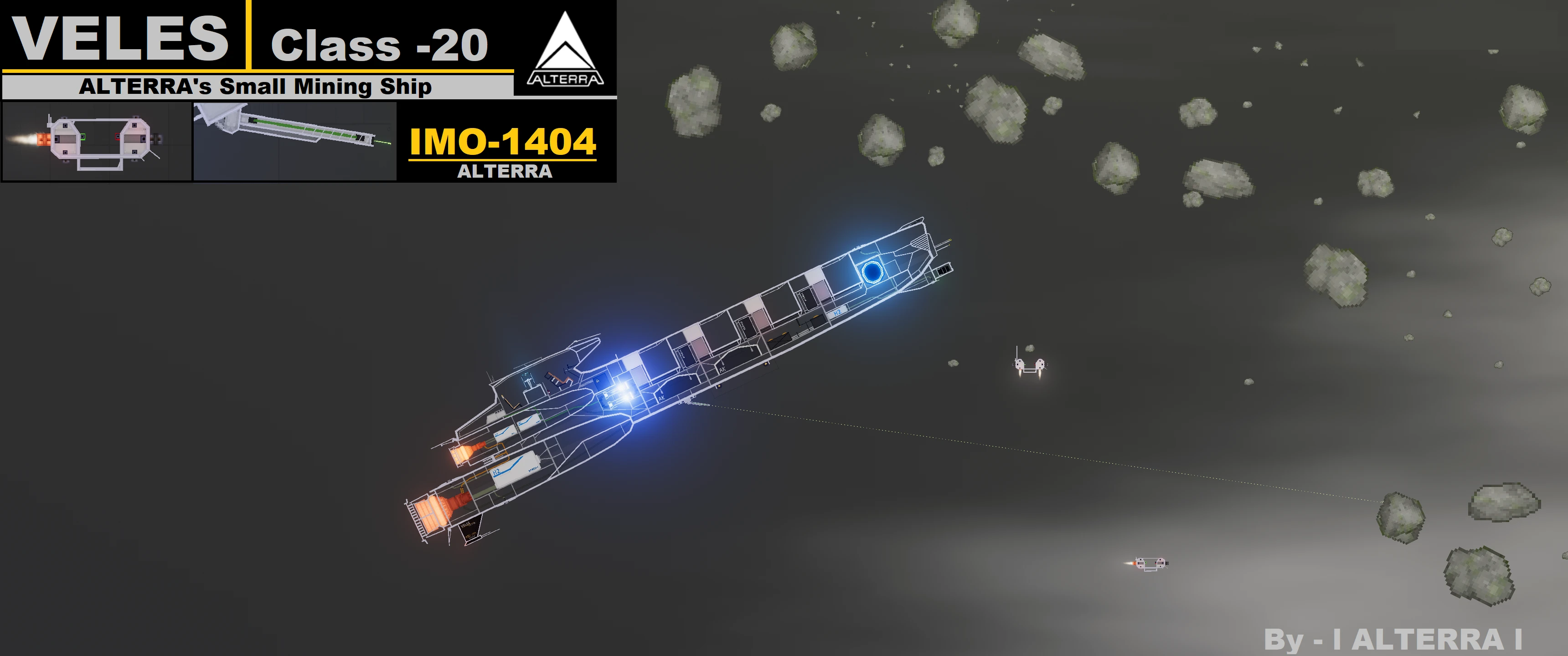 People Playground "Малый буровой космический корабль Veles Class-20" [1.27.5+] {l ALTERRA l}