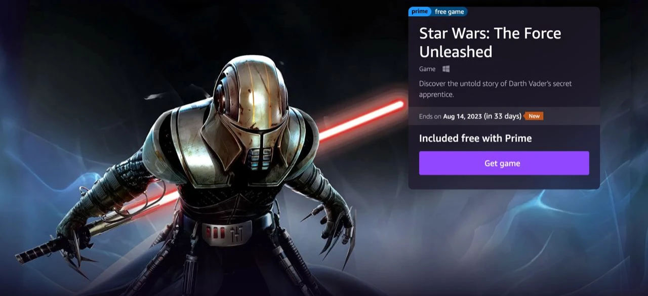 На Amazon началась бесплатная раздача Star Wars: The Force Unleashed