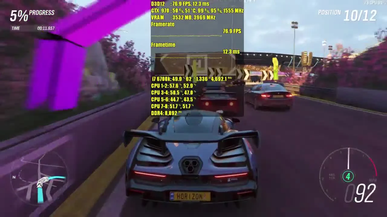 Forza Horizon 4 Demo GTX 970 - GTX 1060 - GTX 1070 - 1080p