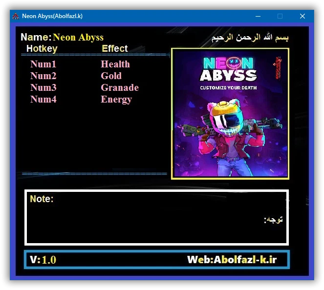 Neon Abyss: Трейнер/Trainer (+4) [1.0] {Abolfazl.k}