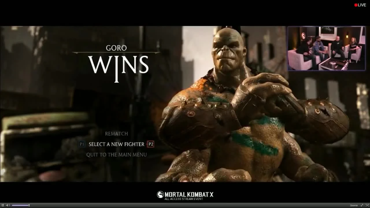 Дебютный геймплей за Горо в Mortal Kombat X