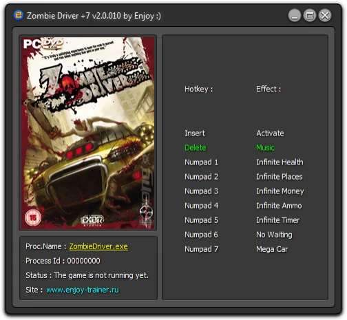 Zombie Driver: Трейнер/Trainer (+7) [2.0.010] {Enjoy}