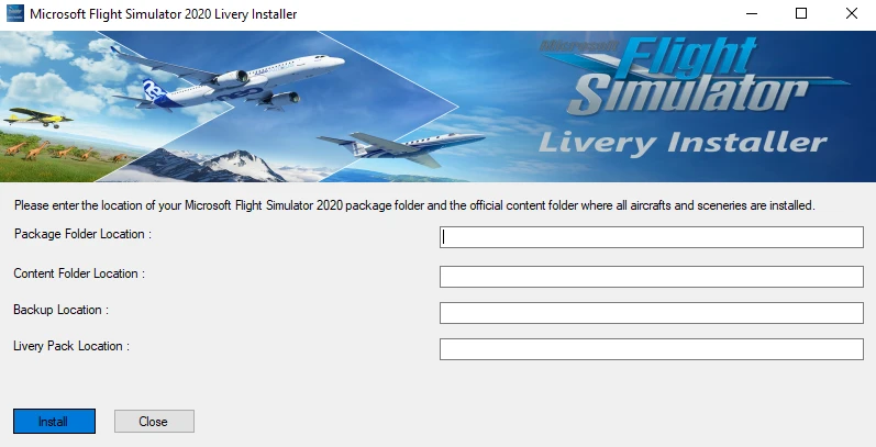 Microsoft Flight Simulator "Установщик ливреи"