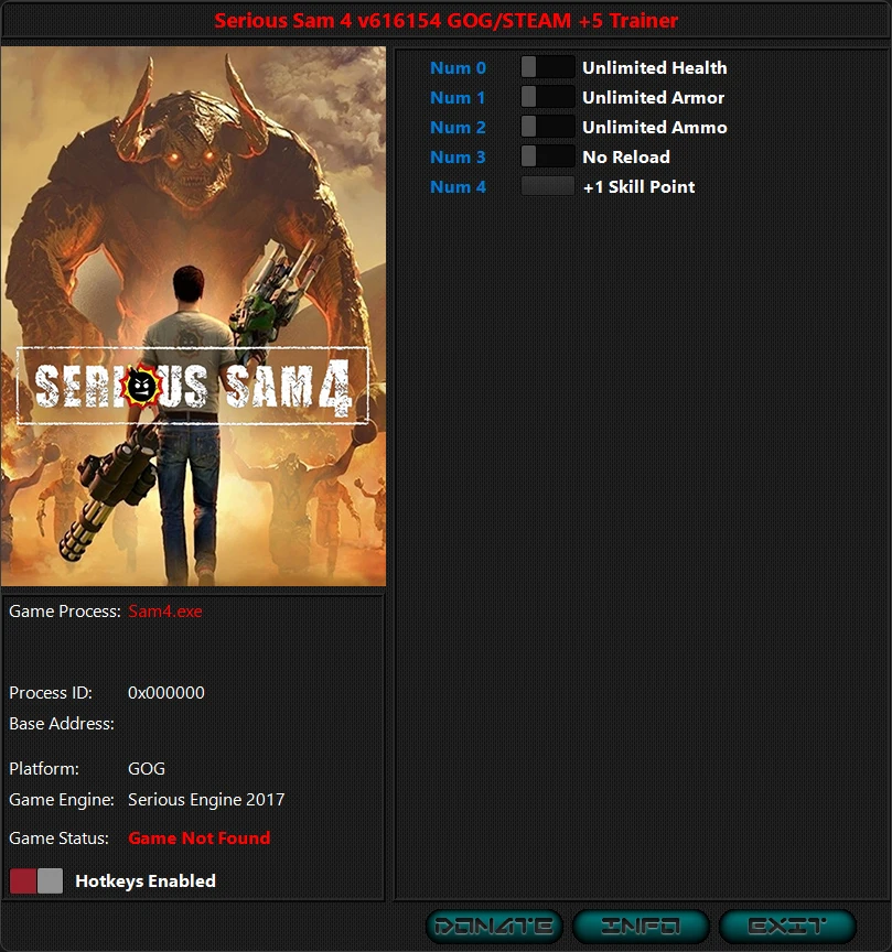 Serious Sam 4 "Трейнер +5" [616154: GoG/Steam] {iNvIcTUs oRCuS / HoG}