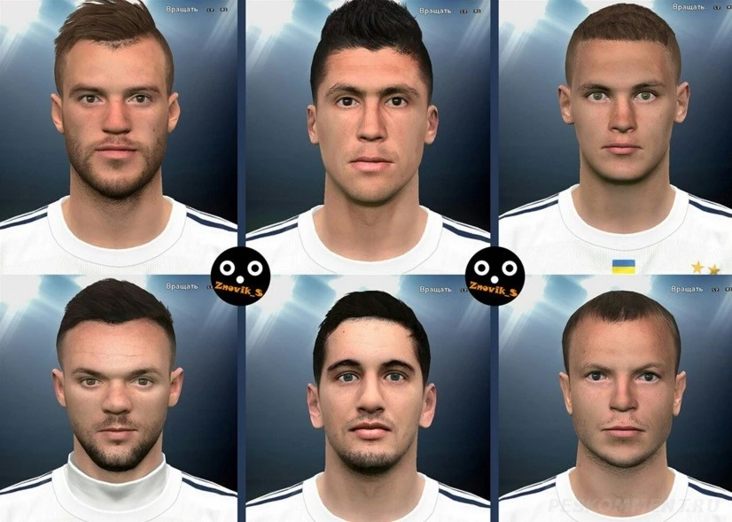 Pro Evolution Soccer 2016 "Dynamo Kyiv FacePack - новые лица игроков Динамо Киев"