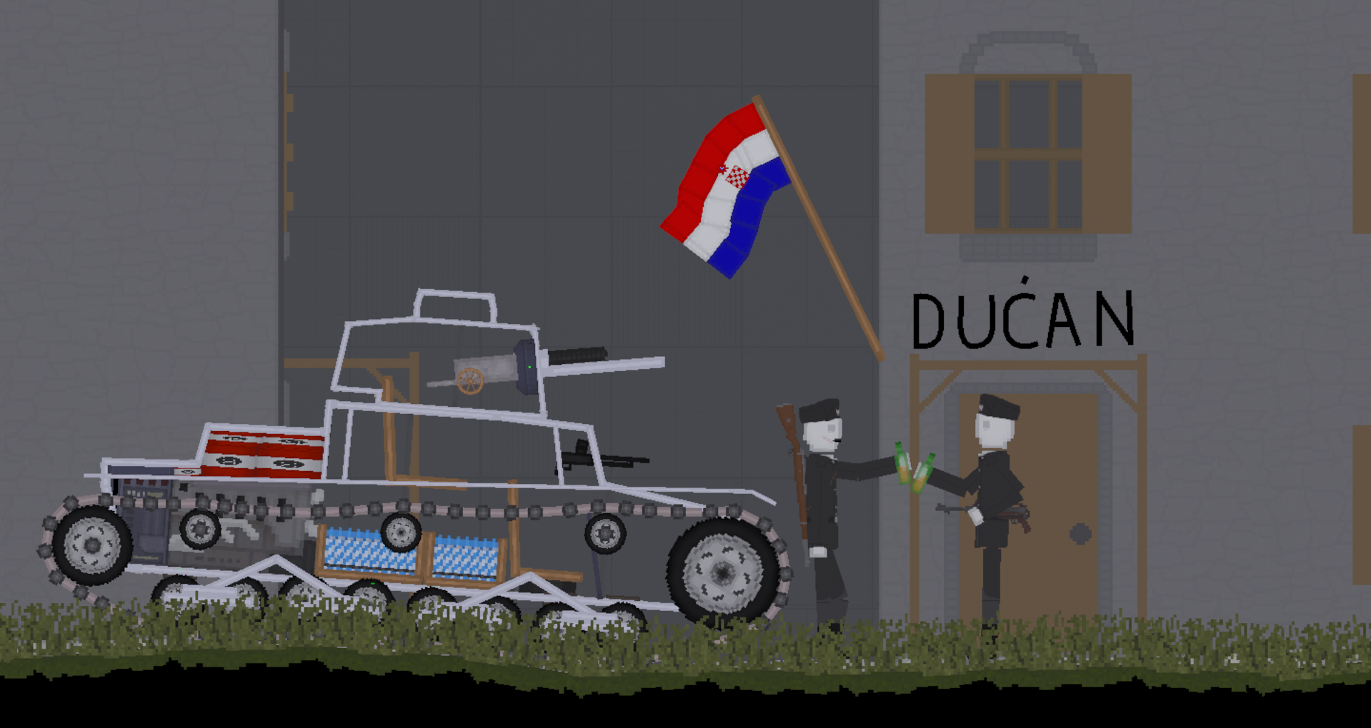 People Playground "Хорватский танк M13/40 с башней от LT vz.38" [1.27+]