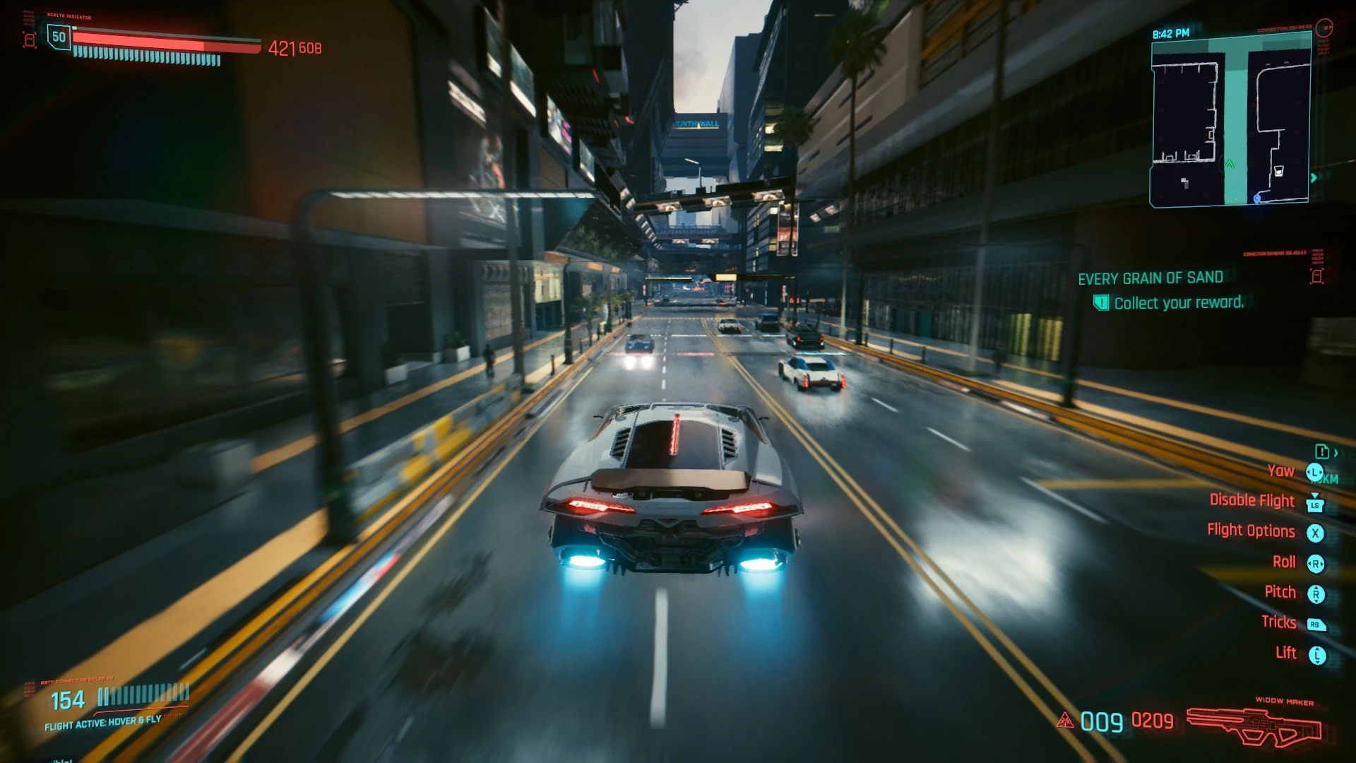 Cyberpunk 2077 "Мод на летающие личные авто Ви" [v.0.3.17, v2.3+]