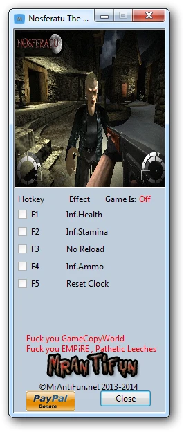 Nosferatu: The Wrath of Malachi: Трейнер/Trainer (+5) [1.0] {MrAntiFun}