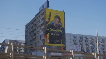 Большое рекламное граффити Cyberpunk 2077 украсило один из жилых домов в Варшаве