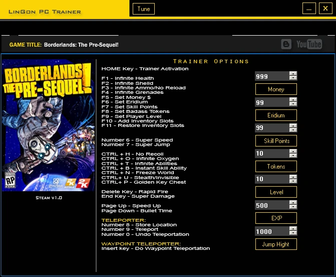 Borderlands ~ The Pre-Sequel: Трейнер/Trainer (+28) [1.0] {LinGon}