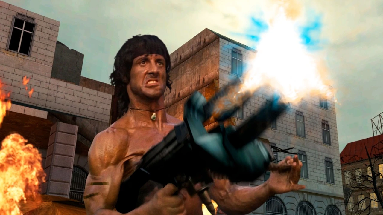 Джон Рэмбо в Half-Life 2