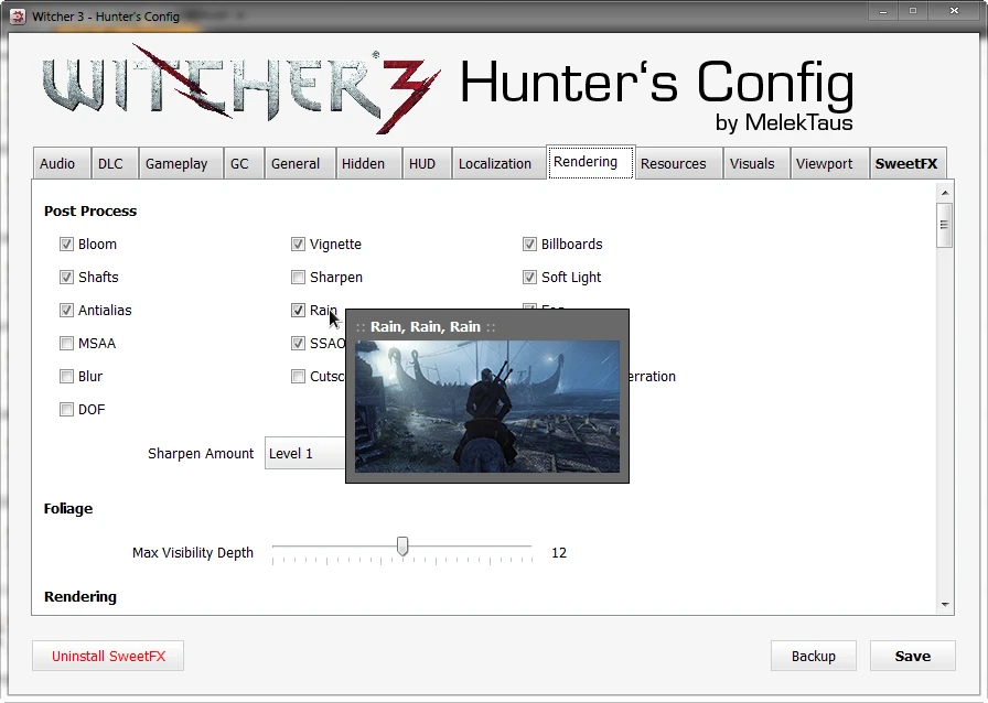 Witcher 3: Wild Hunt "[NEW] Witcher 3 Hunter's Config [0.8.0]"