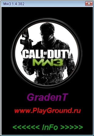 Call of Duty - Modern Warfare 3: Трейнер/Trainer (+14) [1.4.382] {GradenT/PlayGround.ru}