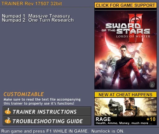 Sword of the Stars 2: The Lords Of Winter (LoW) : Трейнер (+2) [17507|x86] {CH}